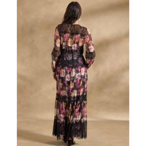 JOHNNY WAS Jade Sz L Large Flora Lace Tiered Floral Maxi Dress NWT - Picture 12 of 12